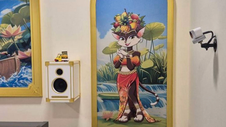 Link 2C webcam, wall mounted, at a Singapore music training school.